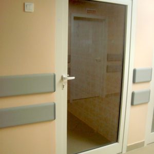 Противопожарная однопольная дверь со стеклом / серия FRM7270